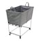 Steele Canvas Basket 4 BU Elevated Truck Grey Vinyl w/Grey Vinyl - 2in Stem Casters 92E4VGRYVGRYM2S - alternate 1
